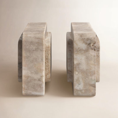 Genuine Marble Decorative Bookends