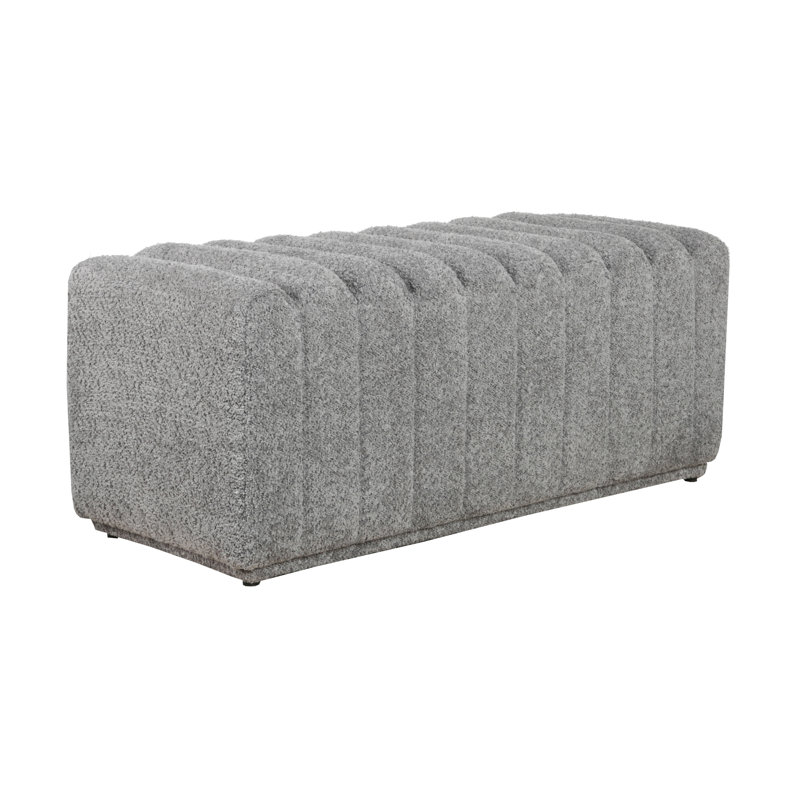Repose-pieds en tissu Sherpa Barny, Sherpa gris