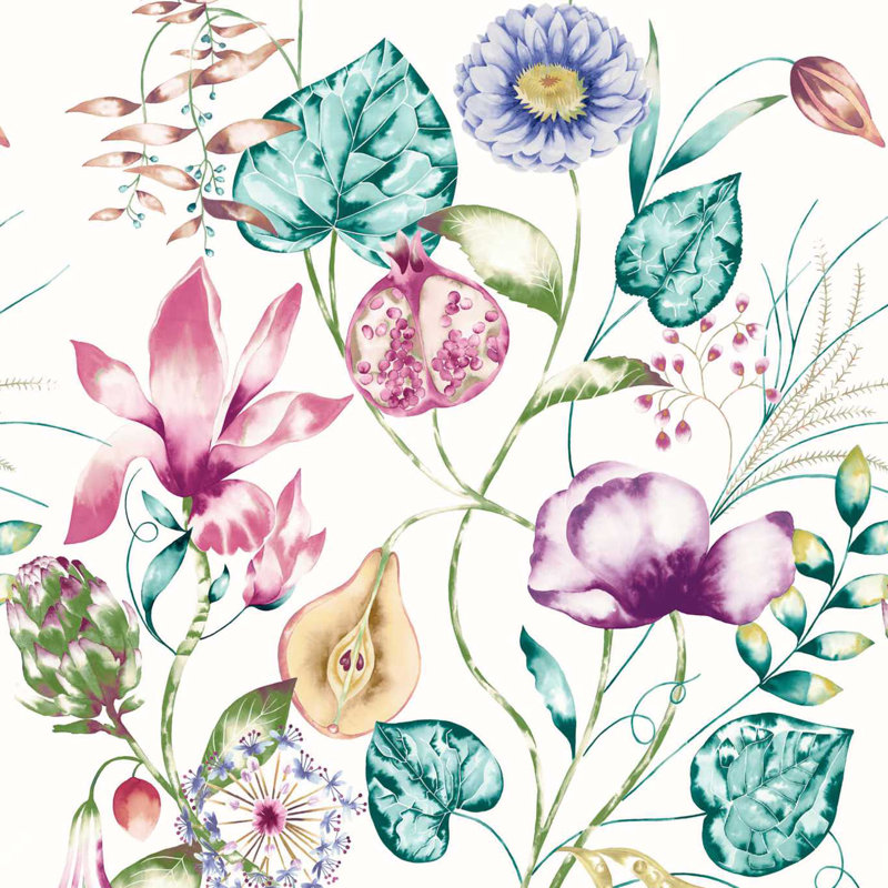 Quitessence Wallpaper, Lagoon/Cerise