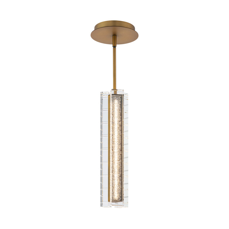 Abode 1 - Light LED Pendant, Aged Brass
