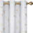 Foil Printed Constellation Pattern Blackout Grommet Curtains (Set of 4)-106634988-106635000