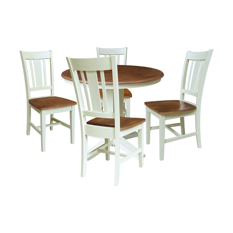 Ensemble de salle à manger extensible Imauri, Noyer blanc / écorce
