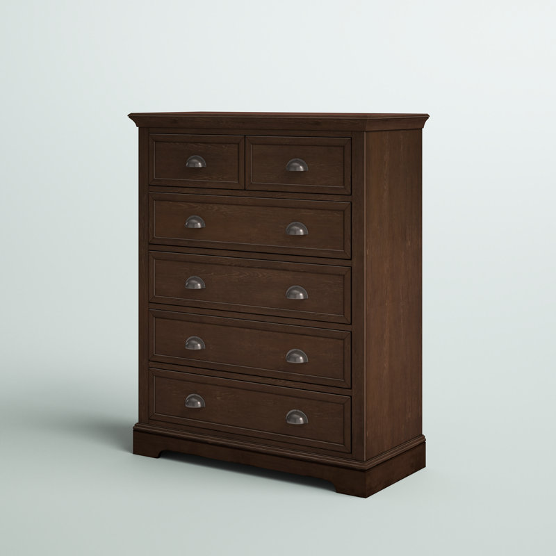 Huey 41.75'' W 6 - Drawer Dresser, Hazelnut