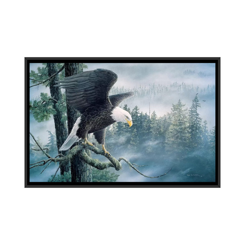 High and Mighty - reproduction d'art sur toile, H 18 po x l 26 po x P 1,5 po, Toile avec cadre noir, Pas de tapis