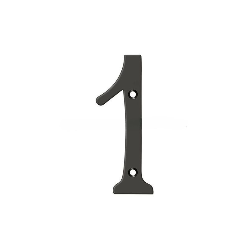 House Number, 4, Oil-Rubber Bronze