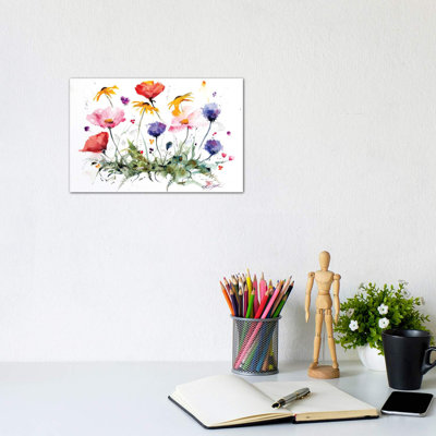 Wildflowers 1 Piece Wrapped Canvas Wall Art
