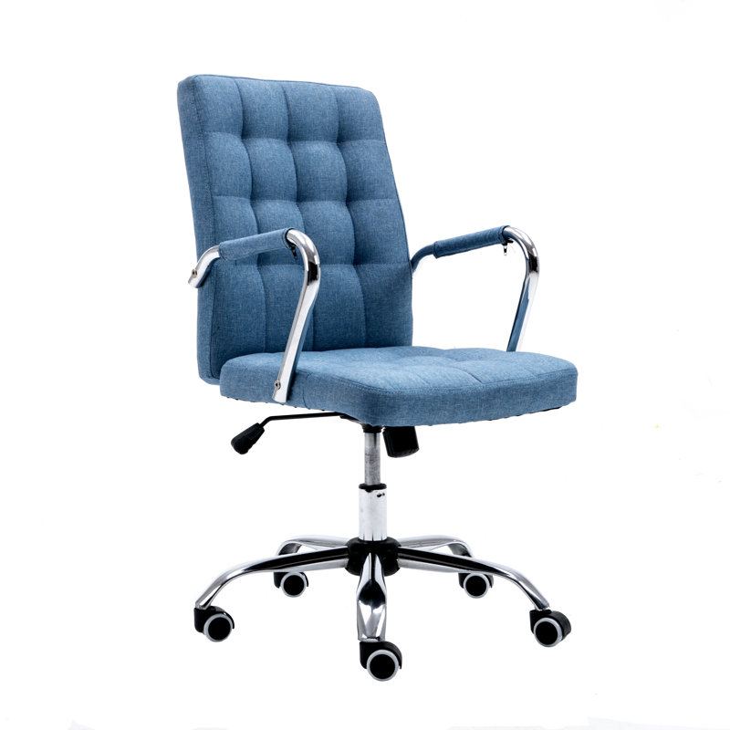 Polyester Blend Office Chair, Blue