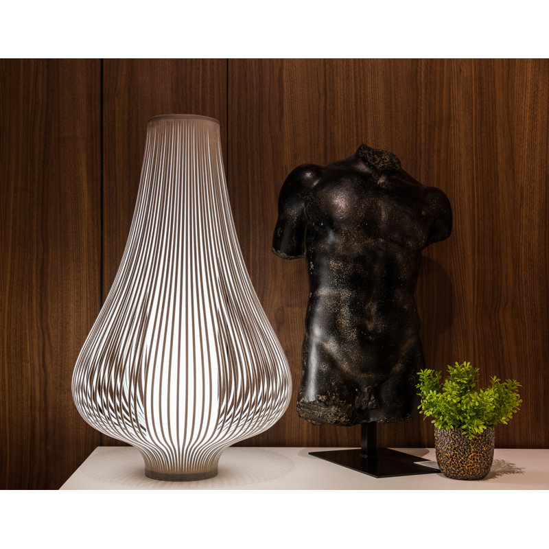 Blossom Table Lamp, 28" H x 20" W x 20" D, Light Gray