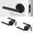 Brio Passage Door Lever Modern Concealed Design For (Hall & Closet) – Sleek Minimalist Style in Matte Black-114645648