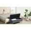 Banc de rangement avec repose-pieds avec pieds en acier, coffre de rangement de 43 po-1294547389