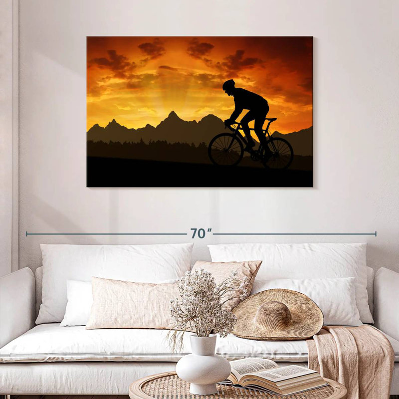 Senne Sunset Cycling, 30" H x 45" W