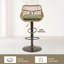 Tabourets de bar pivotants de style moderne (ensemble de 2) chaises à hauteur de comptoir réglable avec repose-pieds-130174954