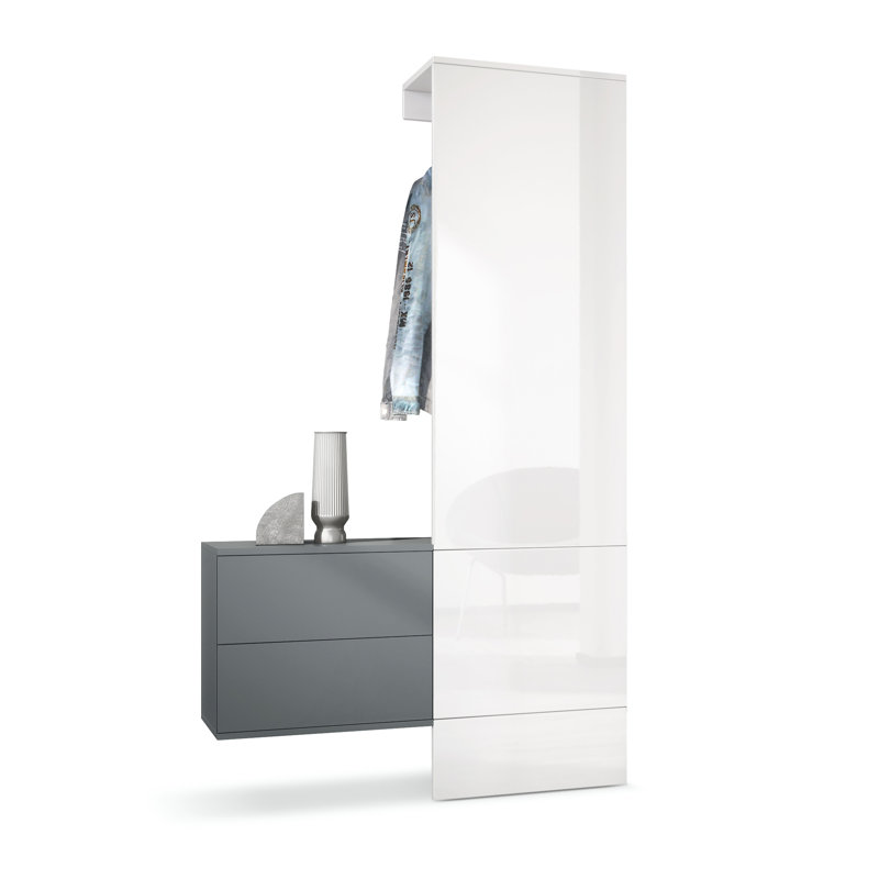 Chappa Hall Tree 105cm Wide, High-gloss white