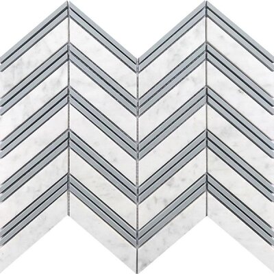 11"" X 11.8"" Herringbone Marble Polished Tile -  Apollo Tile, APLKB88CV04A