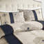 Ensemble de literie pour lit très grand 7 pièces bleu marine - Texture douce-118022659-118022661
