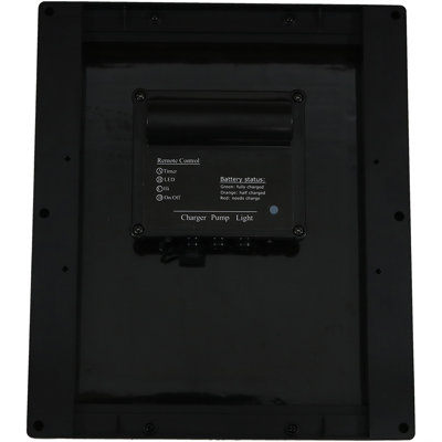 Hutchinson 65 GPH Solar Pump for Outdoor Fountains with 47" Lift and Battery Pack