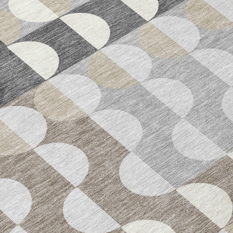 Machine Washable Indoor/Outdoor Chantille ACN2816 Geometric Rug, Gray, 10' x 14'
