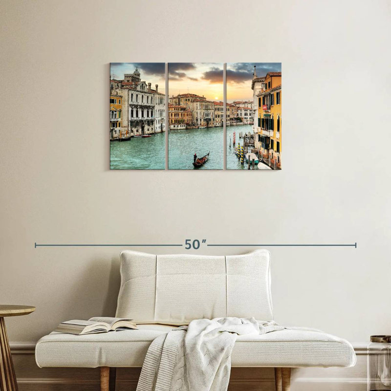 Sebbie Gran Canal Vista au crépuscule, H 20 po x l 33 po