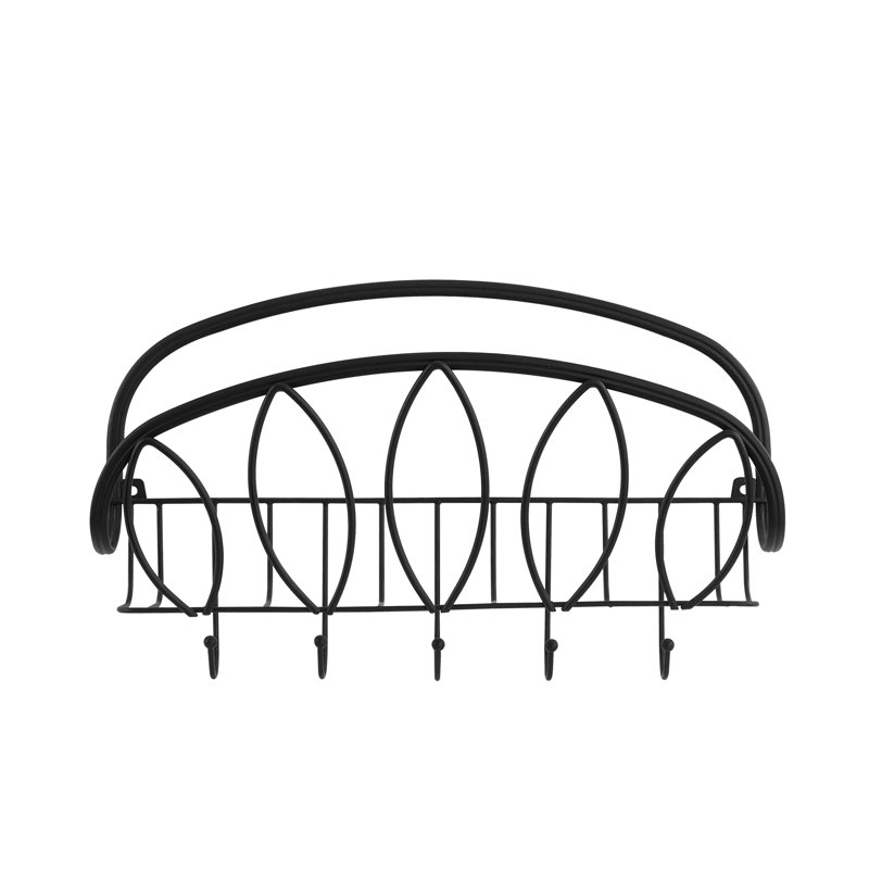 Leaf Metal Wall Organizer with Key Hooks