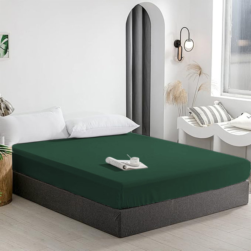 Merituuli 200 TC Microfiber 25cm Deep Fitted Sheets, Super King (6'), Emerald