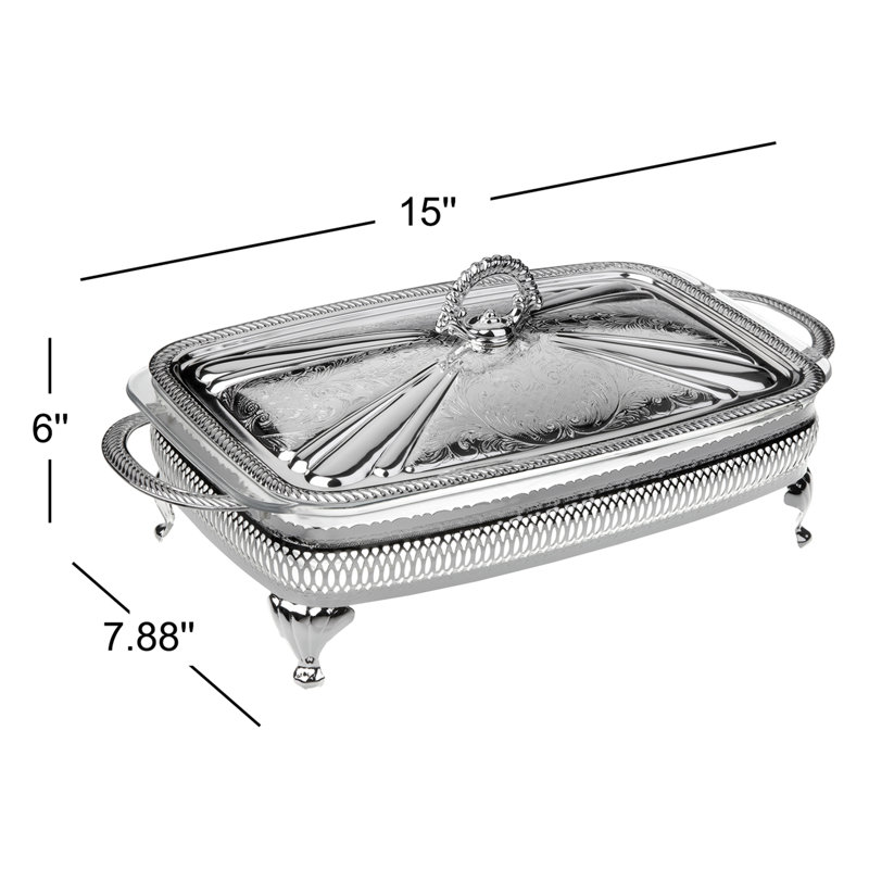 Queen Anne Rectangle Glass Casserole