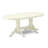 5-Piece Set Includes a Wooden Dining Table and 4 Dark Shitake Linen Fabric Parson Chairs with High Back - Linen White-743510203-743510200-678153839
