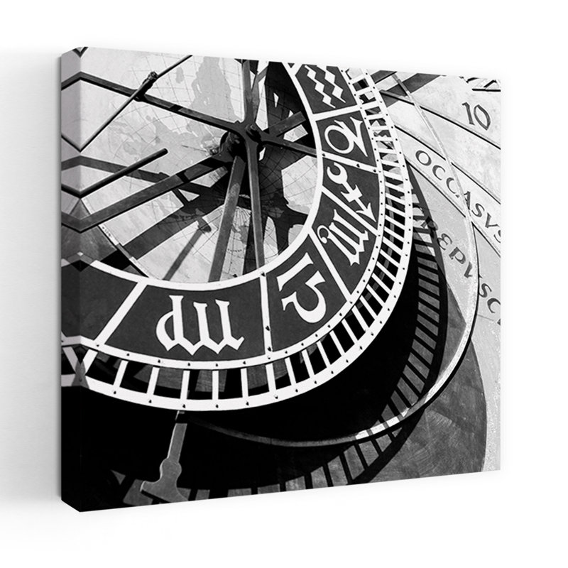 Horloge 5, art contemporain, H 48 po x l 48 po