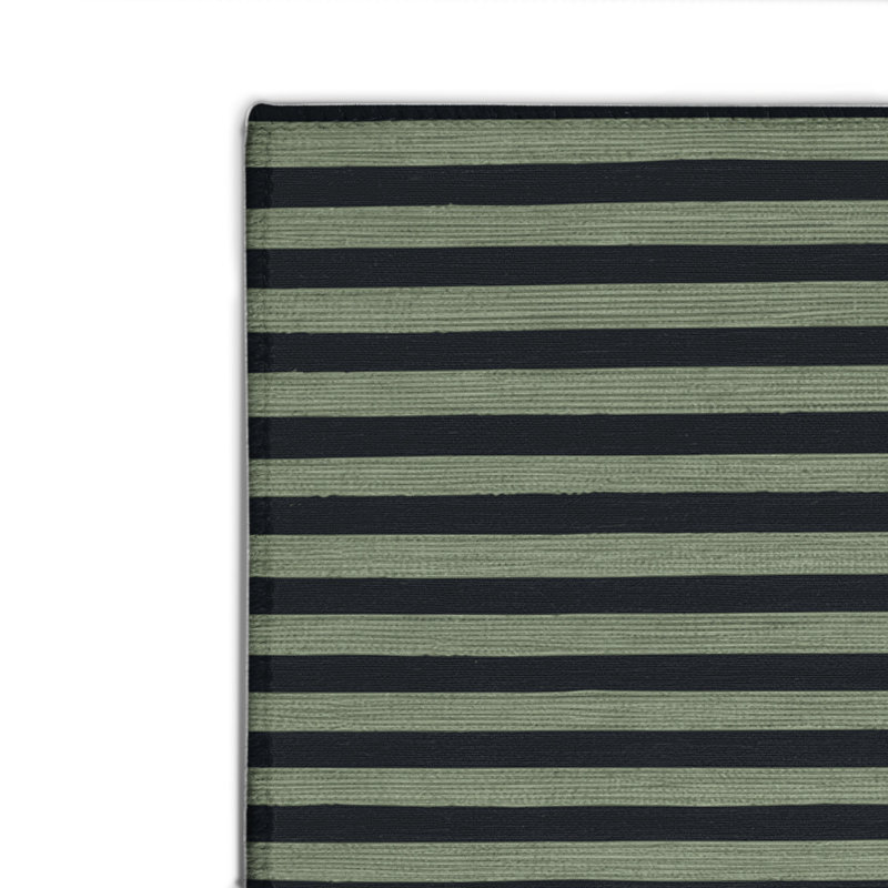 Tapis intérieur / extérieur vert HorizontalStripes, Rectangle 4pi x 6 pi