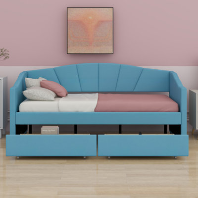 Upholstered Daybed With Two Drawers