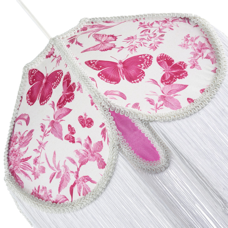 23cm H Cotton Empire Lamp Shade ( No Direct Attachment Method ) in Pink