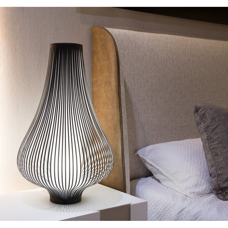 Blossom Table Lamp, Dark Gray, 28" H x 20" W x 20" D