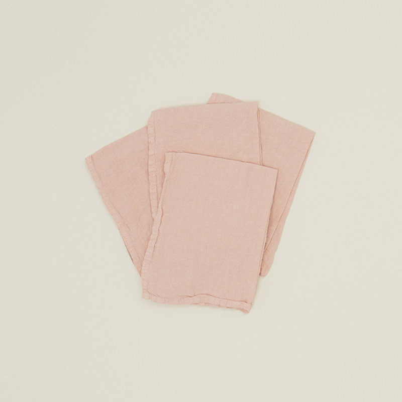 Serviette simple en lin, Rosé