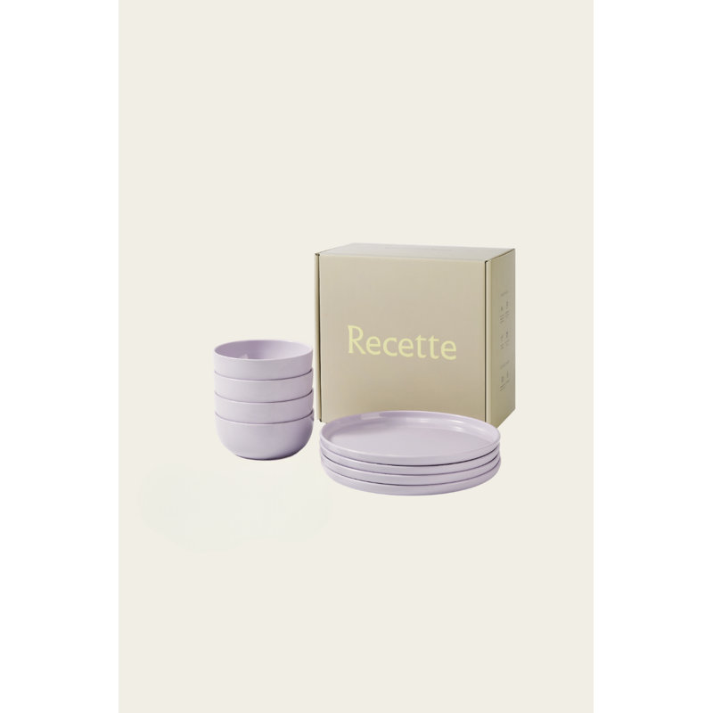 Ensemble d'assiettes et de bols | Gris, Gris