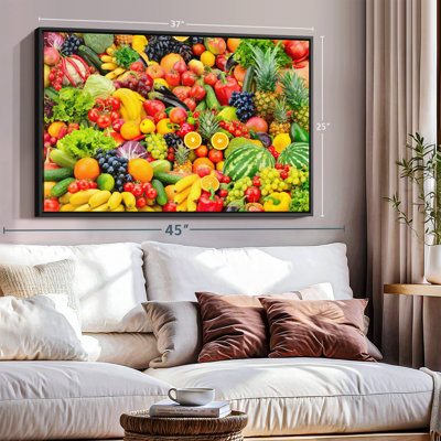 Fresh Fruits And Vegetables Canvas Print