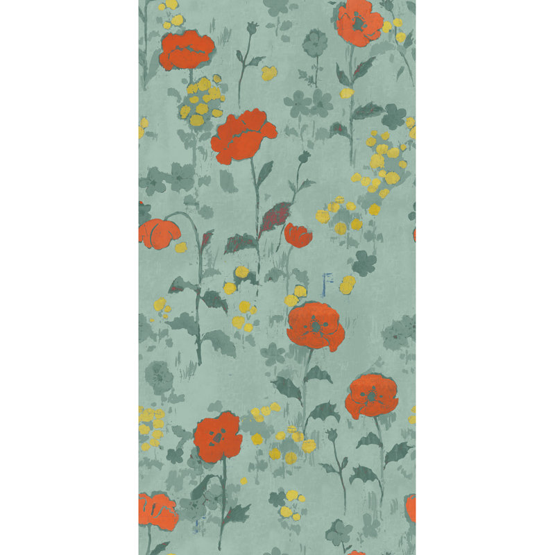 Paule Marrot Floral Wallpaper Double Roll, Green
