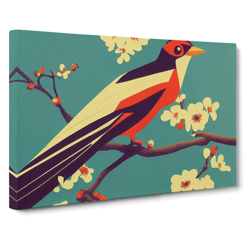 Electrifying Bird Abstract - Wrapped Canvas, 35cm H x 50cm W x 3cm D
