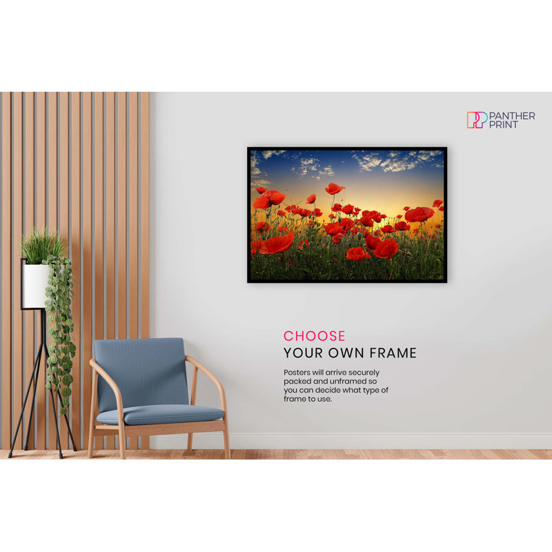 Red Roses On A Summer'S Dawn - No Frame Print, 20cm H x 31cm W