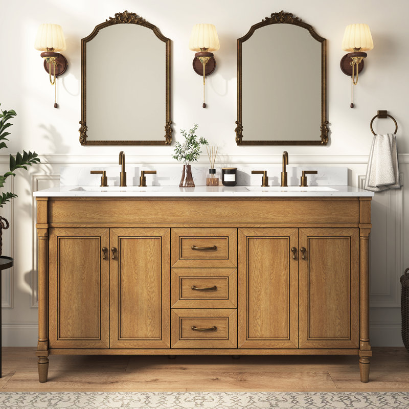 Arvie Arezzo 48" Freestanding Single Bathroom Vanity With Undermount Sink And Engineered Stone Top, 60"