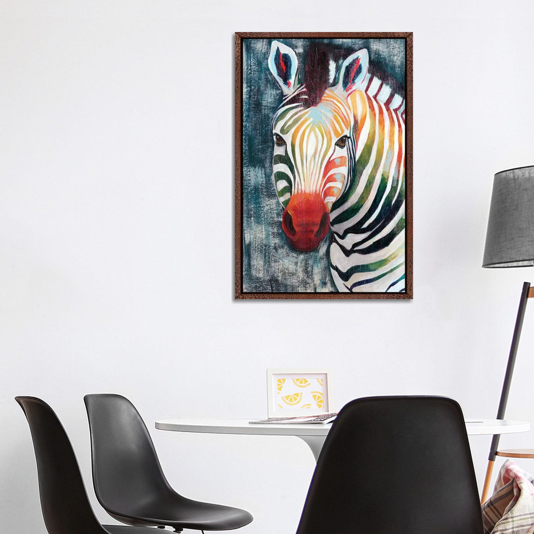 Prisma Zebra II von Grace Popp - Floater Frame Gallery-Wrapped Canvas Giclée on Canvas