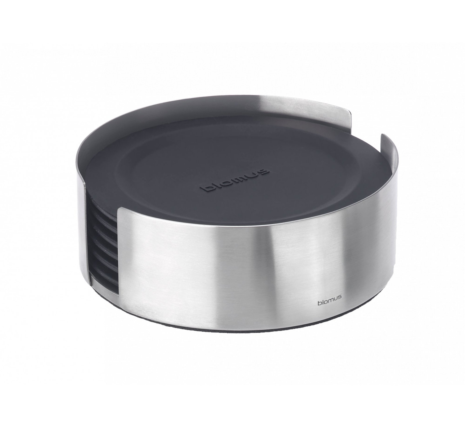 Lareto Coaster Set with Holder, Black