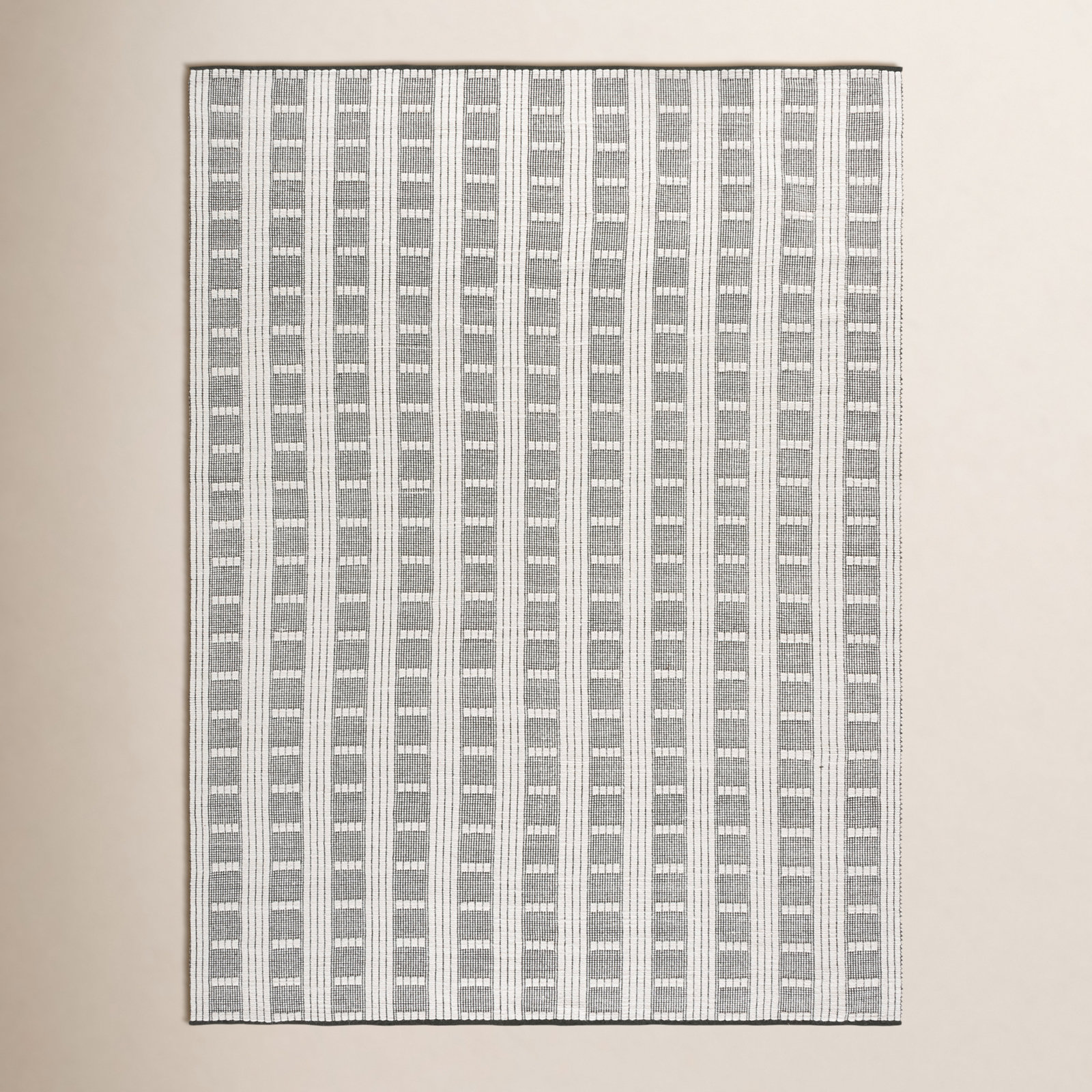 Vermont 951 Flatweave Wool/Cotton Geometric Rug in Green/Ivory, Rectangle 9' x 12', Green