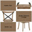 Ensemble de 2 chaises d'appoint au fini chêne rustique