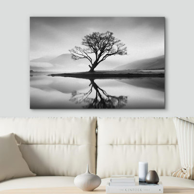"Solitude Reflection Lone Tree Monicol" sur toile