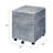 Faux Concrete & Silver File Cabinet, 3 Durability - Gray