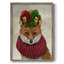 «Christmas Foxy Christmas Fool», reproduction encadrée - bois massif-260305538