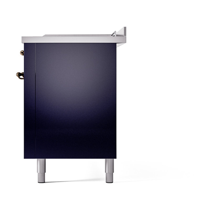 Cuisinière ILVE Nostalgie II Série 60 po à double combustible avec 7 brûleurs scellés, plaque de cuisson, table française (gaz naturel, porte pleine)
