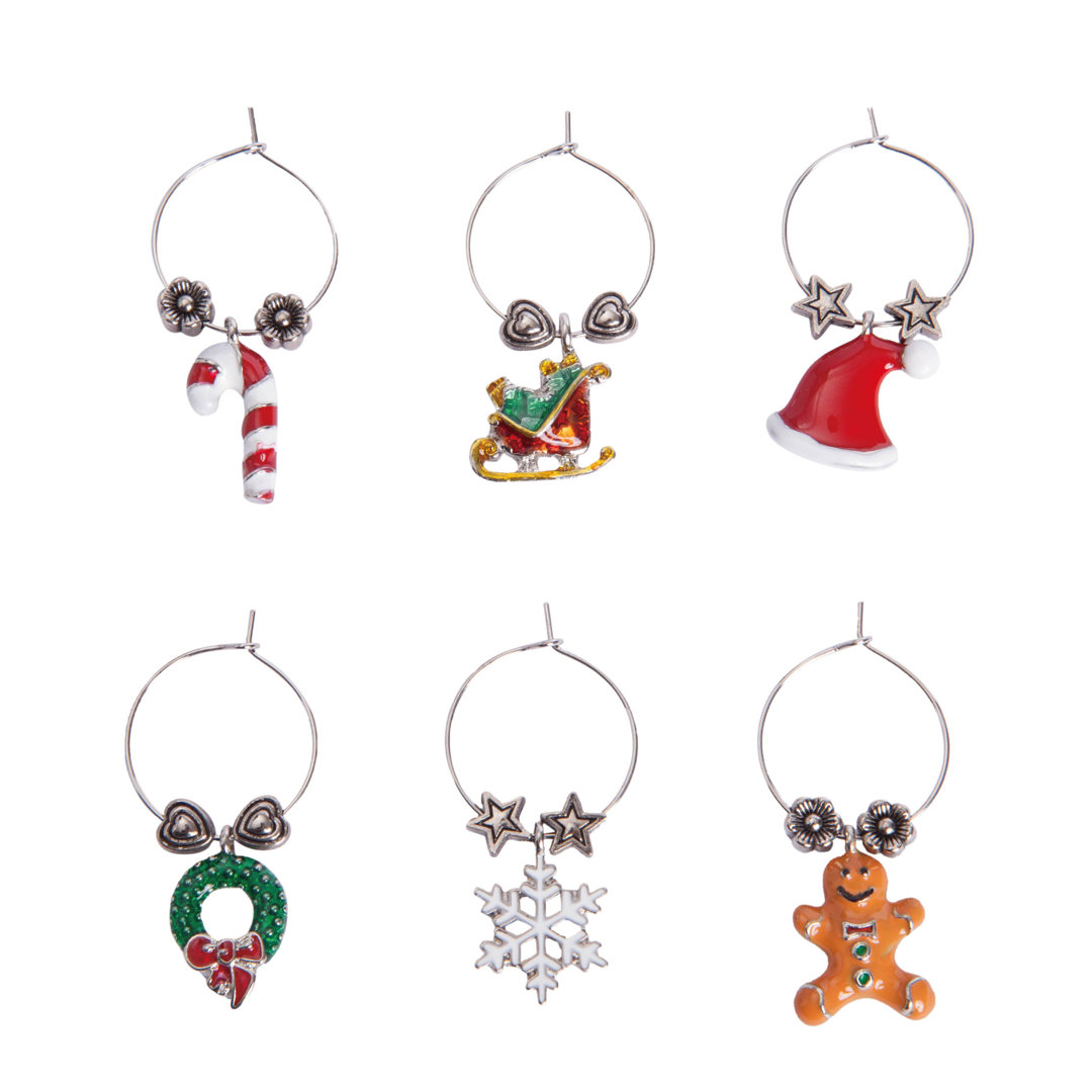 Cheaney Holiday Cheer 6 Piece Wine Charm Set Ebern Designs