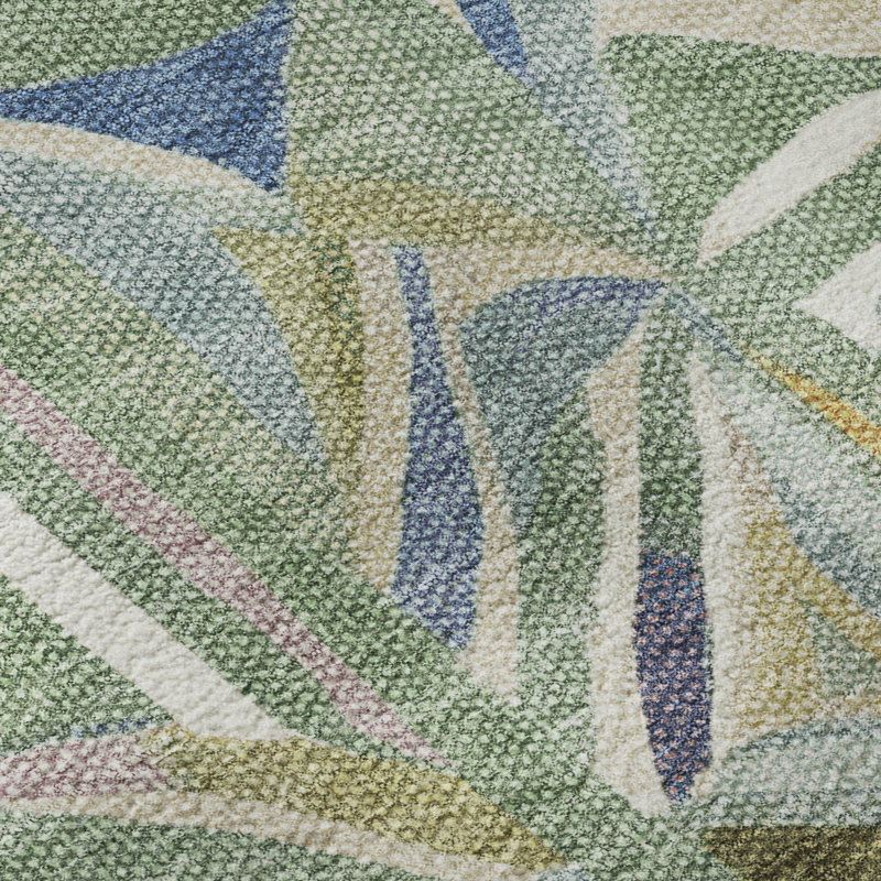 Premium Machine Washable Mayfield AMF2253 Geometric Rug, 3' x 5', Sage