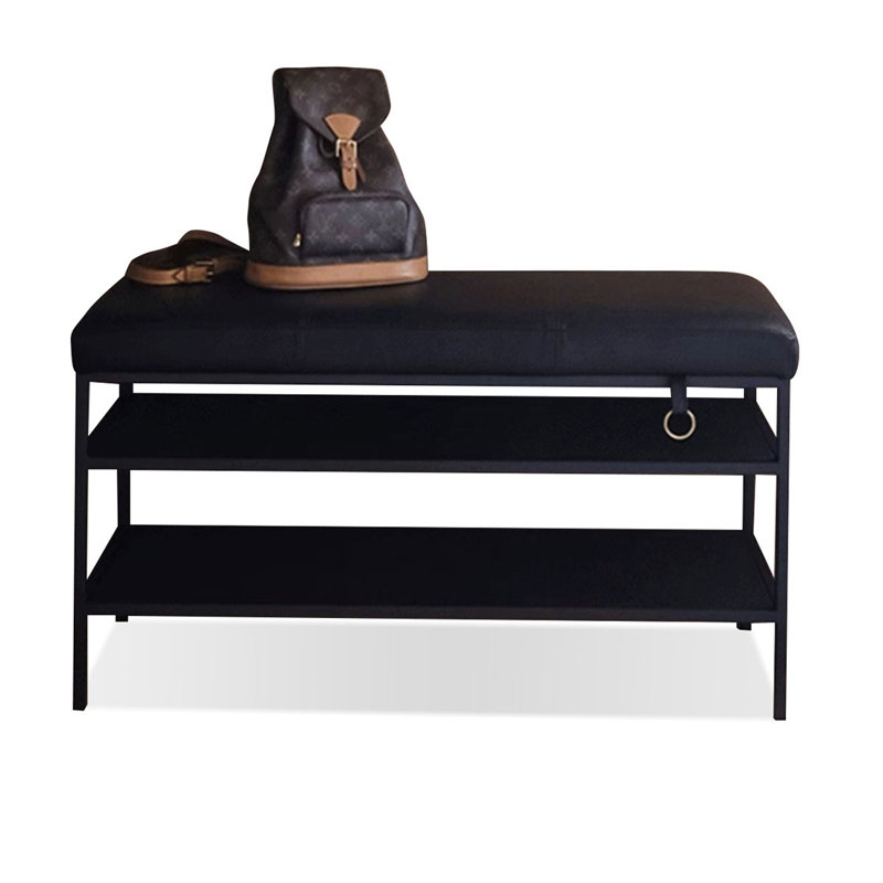 Banc rembourré noir, Noir
