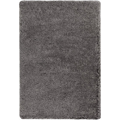 Tapis à poils longs argent/noir Gareth